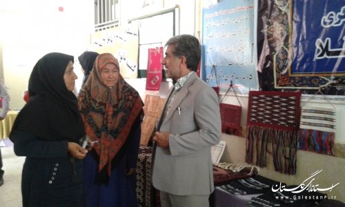 برپایی نمایشگاه توانمندیهای بانوان روستایی در روستای حبیب ایشان شهرستان آق قلا