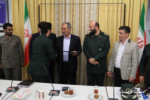 آیین تکریم و معارفه فرمانده حوزه بسیج اصناف شهرستان گرگان برگزار شد