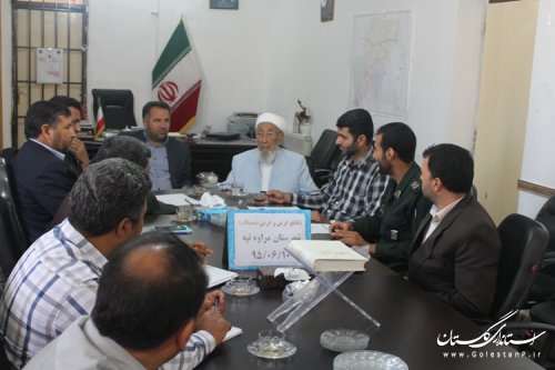 جلسه اقتصاد مقاومتی شهرستان مراوه تپه با محوریت فرش و تابلو فرش
