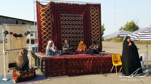 افتتاحیه اولین جشنواره فرش و صنایع دستی ترکمن در شهرستان ترکمن
