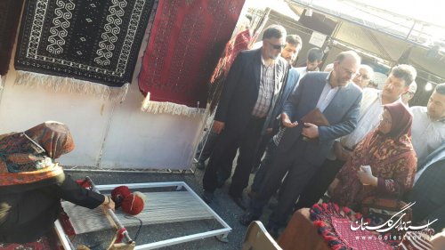 افتتاحیه اولین جشنواره فرش و صنایع دستی ترکمن در شهرستان ترکمن