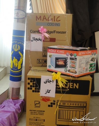مراسم اهدا جهیزیه به 45 نوعروس درعلی آباد کتول