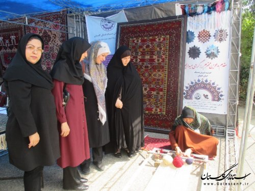 بازدید معاون فرماندار از جشنواره فرش ترکمن و صنایع دستی