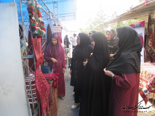 بازدید معاون فرماندار از جشنواره فرش ترکمن و صنایع دستی