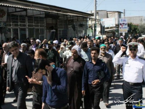 مردم بندرگز جنایات آل سعود و آل خلیفه را محکوم کردند