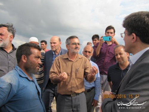 بازدید فرماندار از روند رفع مشکلات سیل در شهرستان ترکمن