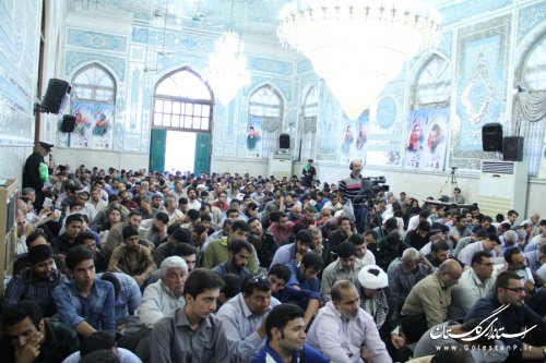 مراسم پرفیض دعای عرفه باحضور یک شهید گمنام در امامزاده عبدا...(ع)گرگان