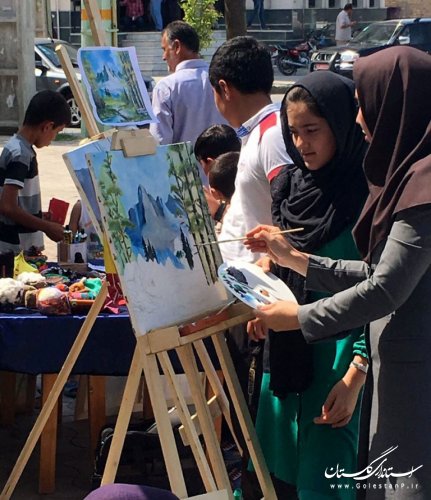 آثار تابستانه کودکان و نوجوانان گمیشانی به نمایش گذاشته شد
