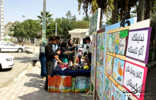 آثار تابستانه کودکان و نوجوانان گمیشانی به نمایش گذاشته شد
