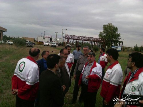 بازدید فرماندار علی آبادکتول از پروژه در حال ساخت پایگاه امداد و نجات