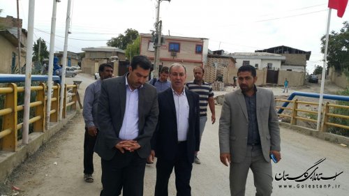 بازدید فرماندار گرگان از روند اقدامات بنیاد مسکن در روستای قلعه محمود