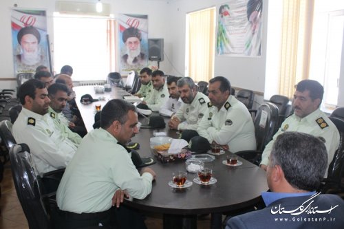 دیدار فرماندهی و پرسنل نیروی انتظامی با فرماندار شهرستان مراوه تپه