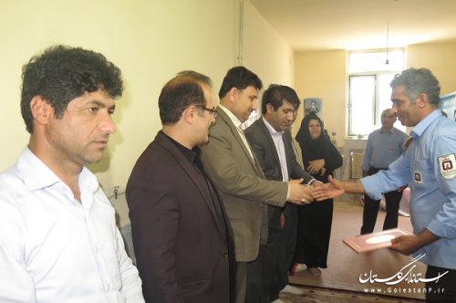 تجلیل از آتش نشانان خدوم شهرداری گالیکش توسط شهرداری و فرمانداری
