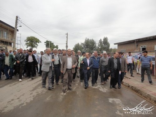 افتتاح دبستان 6 كلاسه‌ي بركت و طرح هادی در روستاي اودك‌دوجي