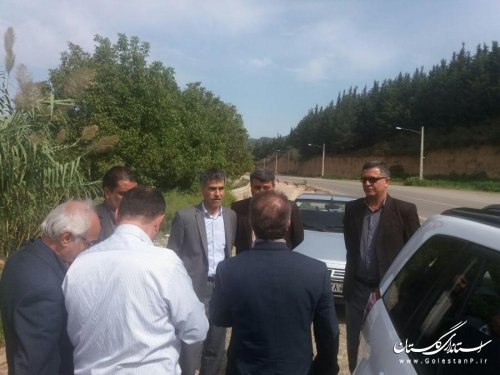 بازدید فرماندار و مدیر کل منابع طبیعی و آبخیزداری استان از جاده سلامت رامیان
