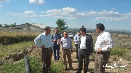 بازدید بخشدار مرکزی گالیکش از وضعیت آب شرب روستای قلی تپه