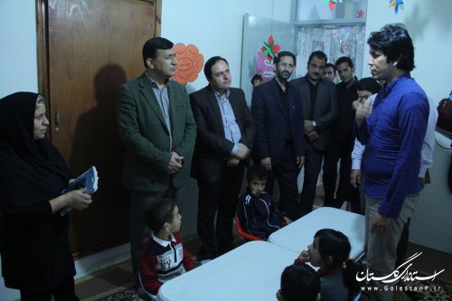 بازدید مهندس دشتیان از مرکز خانواده و کودک کم شنوا و ناشنوا "گویا"گرگان