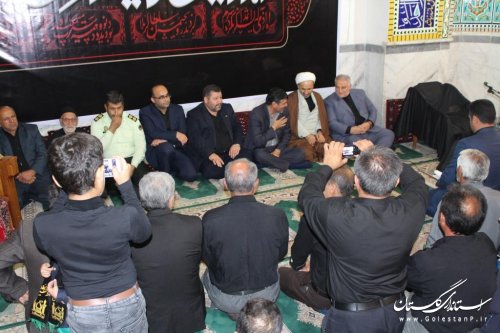 حضور استاندار گلستان در جمع عزاداران روستای سید آباد شهرستان آزادشهر