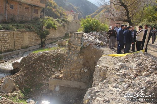بازدید مدیرکل دفترفنی استانداری از رودخانه زیارت