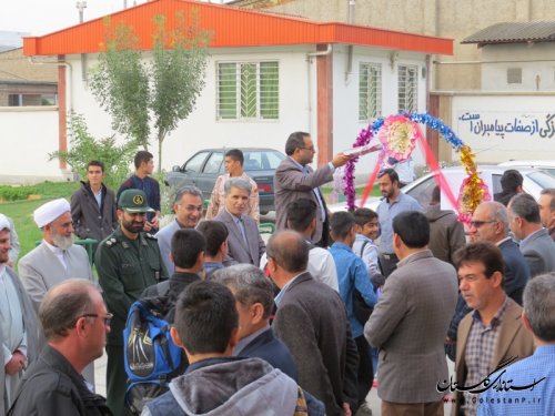 مراسم بدرقه کاروان راهیان نور دانش آموزی شهرستان آق قلا