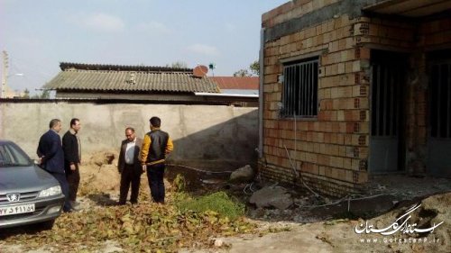 بازديد  فرمانداراز مراحل ساخت خانه هاي عالم درعلی آباد کتول