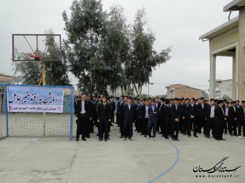 مانور پدافند غیر عامل در دبیرستان نمونه دولتی بشارت بندرگز برگزار شد