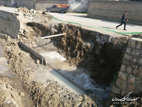 بازدید شهردار کردکوی از مرمت دیواره رودخانه قاضی محله خسارت دیده در سیلاب اخیر