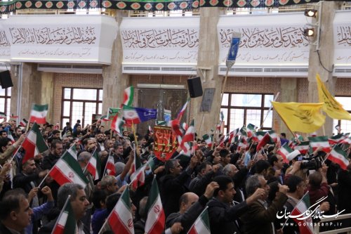راهپیمایی باشکوه 13آبان در شهرستان گرگان برگزار شد
