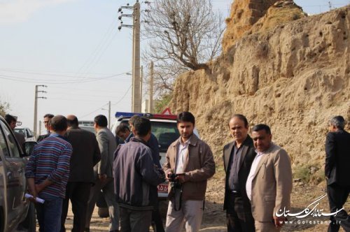 بازدید فرماندار کلاله، نماینده شهرستان و مدیرکل بحران استان از نقاط حادثه خیز 