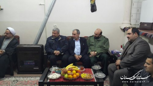 دیدار فرماندار گرگان از خانواده های معظم سرداران شهید عسگری و امام دوست