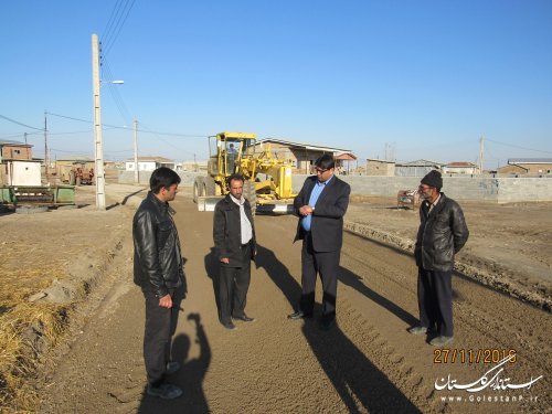 بازدید فرماندار گمیشان از اجرای طرح هادی روستای قلمس