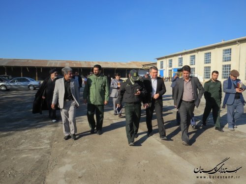 بازدید فرماندار آق قلا  از مکان برگزاری کنگره شهدای اهل سنت استان