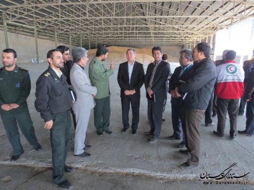 بازدید فرماندار آق قلا  از مکان برگزاری کنگره شهدای اهل سنت استان