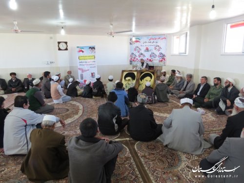 شرکت فرماندار شهرستان آق قلا در یادواره شهدای روستای یلمه سالیان بخش وشمگیر