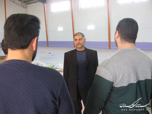 بازدید فرماندار بندرگز از سالن ورزشی اداره ورزش و جوانان