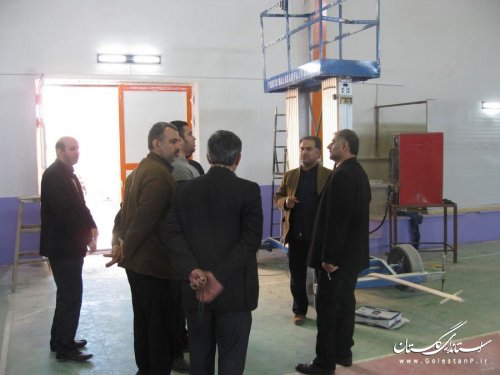 بازدید فرماندار بندرگز از سالن ورزشی اداره ورزش و جوانان