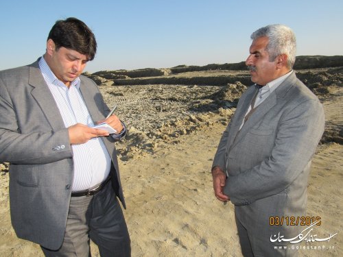 بازدید فرماندار از سایت میگوی گمیشان