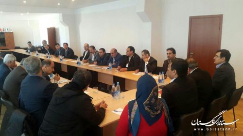 نشست اقتصادی استاندار گلستان با رییس کنفدراسیون کارفرمایان آذربایجان در باکو