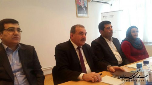 نشست اقتصادی استاندار گلستان با رییس کنفدراسیون کارفرمایان آذربایجان در باکو