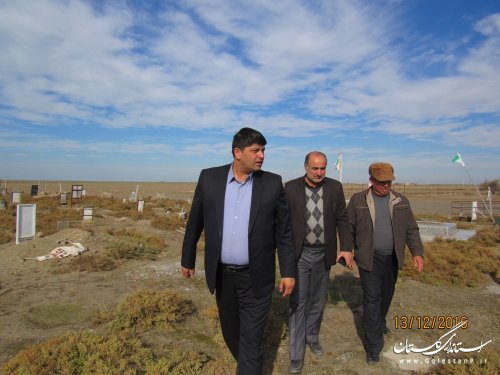 حضور فرماندار گمیشان در مزار شهدای صفا ایشان