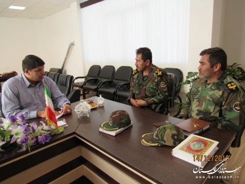 دیدار مسئولین منابع طبیعی، آبخیزداری و یگان حفاظت شیلات شهرستان با فرماندار گمیشان