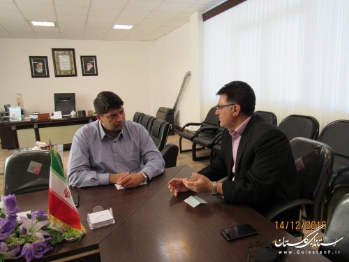 دیدار مسئولین منابع طبیعی، آبخیزداری و یگان حفاظت شیلات شهرستان با فرماندار گمیشان