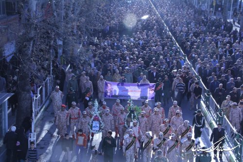 مراسم تشییع پیکرمطهر شهید امنیت در گرگان برگزار شد