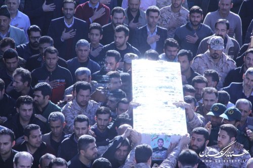 مراسم تشییع پیکرمطهر شهید امنیت در گرگان برگزار شد