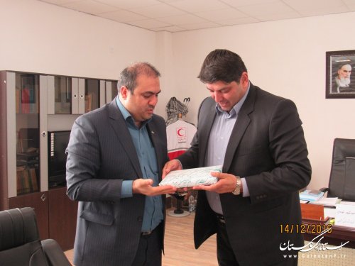 دیدار مدیرکل کتابخانه های عمومی استان با فرماندار گمیشان