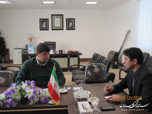 دیدار مسئولین بانک کشاورزی و ورزش و جوانان شهرستان با فرماندار گمیشان