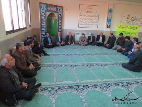 بررسی مسائل و مشکلات روستای انقلاب بخش وشمگیر با حضور فرماندار شهرستان آق قلا