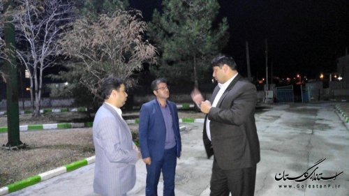 بازدید فرماندار از وضعیت روشنایی شهر گمیش تپه
