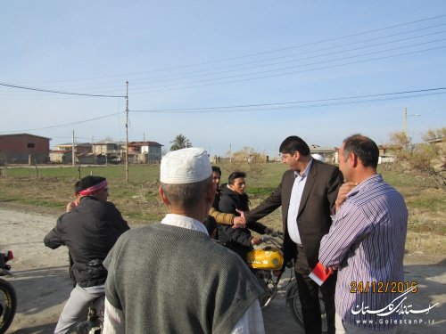 بازدید فرماندار گمیشان از روستای قرمسه
