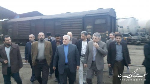 بازدید استاندار از پروژه بازسازی کارخانجات تعمیرات اساسی واگن شهرستان ترکمن